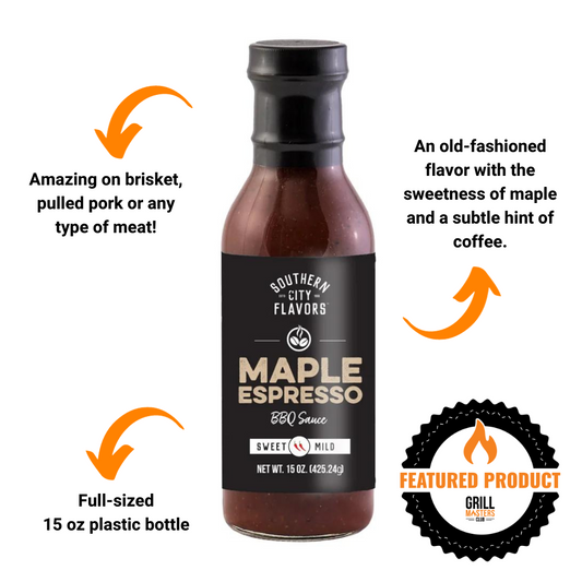 Maple Espresso BBQ Sauce by Southern City Flavors (15 oz)